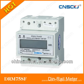 single phase two wire LED energy DIN-rail watt-hour meter